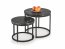 OREO Coffee table set black marmor / black