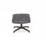 DARIO Lounge chair with footrest ( Gray )