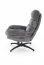 DARIO Lounge chair with footrest ( Gray )