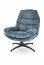 DARIO Lounge chair with footrest ( Blue )