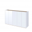 EASY EA-01 Chest 5d with lighting - white gloss/oak scandi