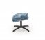 DARIO Lounge chair with footrest ( Blue )