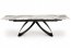 HILARIO Extendable table white marble / black