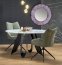 GIOVANI Round table green marble / black