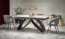 HILARIO Extendable table white marble / black