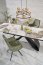 HILARIO Extendable table white marble / black