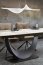 FERNANDO Dining table Extendable White marble / black