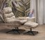 DARIO Lounge chair with footrest ( beige )