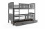 Cubus 2 Bunk bed with mattress 190x90 graphite