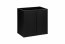 Nova-Black D2 82-60-2D Cabinet Under Washbasin 60 cm 2 Doors