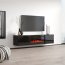 LUXE-EF RTV black + kamin black TV cabinet