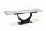 FERNANDO Dining table Extendable White marble / black