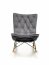 INDIGO rocking chair dark grey/black