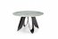 GIOVANI Round table green marble / black