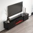 LUXE-EF RTV black + kamin black TV cabinet