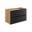 Ocean Black 82-90-2S Cabinet Under Washbasin 90 cm 2 Drawers