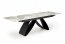 HILARIO Extendable table white marble / black