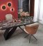 HILARIO Extendable table black marble / black