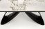 HILARIO Extendable table white marble / black