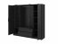 KELLY 4D RM Black Kleiderschrank