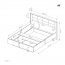 Milton C LOZ 160+ST METAL Z POD GAZ.160x200 Divguļamā gulta ar veļas kasti