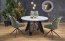 GIOVANI Round table green marble / black