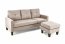 GERSON sofa with ottoman, color: beige