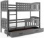 Cubus 2 Bunk bed with mattress 200x90 graphite