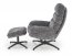 DARIO Lounge chair with footrest ( Gray )