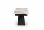 HILARIO Extendable table white marble / black