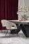 HILARIO Extendable table white marble / black