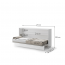 BED BC-06 CONCEPT 90x200 Horizontālā sienas gulta