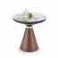 GENESIS _S Round coffee table,white marble/walnut/gold