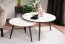 KORA- D Set of two coffee tables white lacquer/black matte