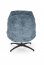 DARIO Lounge chair with footrest ( Blue )