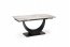 FERNANDO Dining table Extendable White marble / black