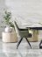 HILARIO Extendable table white marble / black