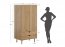 Simona PRHSIM07 Kleiderschrank 90 cm breit,Eiche massiv