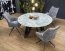 GIOVANI Round table green marble / black