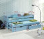 TOMASZ II Bed with mattress Grey acrylic/graphite acrylic
