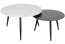 KORA- B Set of two coffee tables white matte/black matte