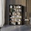 FITT FP1GDP-shelf with lighting-graphite/linear oak/nature/grey gloss