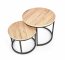 OREO Coffee table set Sanremo oak/black