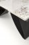 HILARIO Extendable table white marble / black