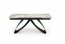 HILARIO Extendable table white marble / black