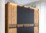 Ravello ZIRAV05D03SZ Wardrobe 5-door wardrobe 256 cm solid oak, oiled/black glass