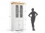 Marone Elite White/pine PLMEL02 Glass-fronted cabinet