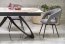 HILARIO Extendable table white marble / black