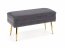 VELVA bench color: grey/gold