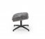 DARIO Lounge chair with footrest ( Gray )